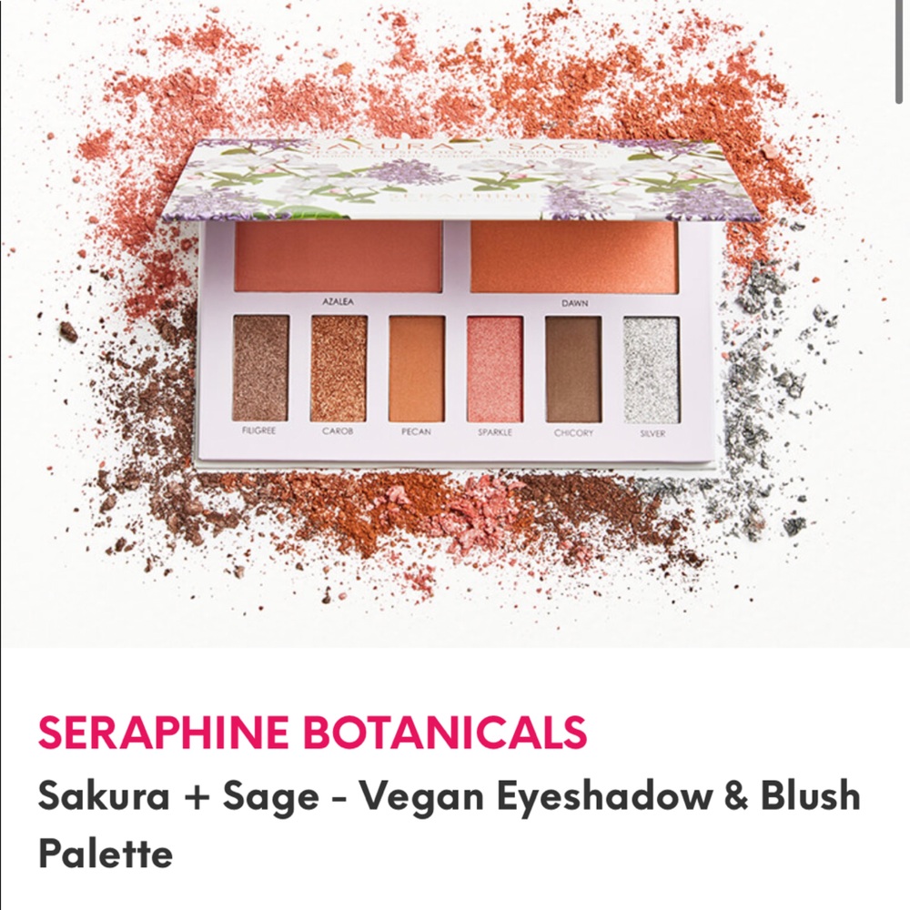Seraphine botanicals Sakura + Sage palette